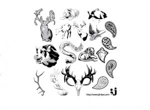 Animaux de la savane en vectoriel