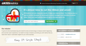 Le beau site de Kiss Metrics Kiss Metrics